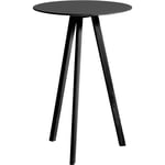 CPH 20 Bar Table Ø70x105 cm, Black Water Based Lacquered Oak
