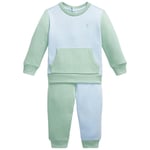 Ralph Lauren Baby-set Med Tröja Och Mjukisbyxor Celadon Green/Office Blue | Grön | 3 months