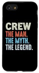 Coque pour iPhone SE (2020) / 7 / 8 CREW The Legend Name Personnalisé Cute Idea Homme Vintage Crew