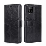 SKZIRI Case for Samsung Galaxy A12/M12 Case Wallet Flip Premium PU Leather Stand Case for Men Business Cover Magnetic Closure Compatible with Samsung Galaxy A12/M12 (A12, Black)
