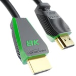 KabelDirekt – Câble 8K HDMI 2.1, édition certifiée Gamer – 2 m (8K@60Hz, Ultra High Speed/48G pour 10K, 8K ou 144 Hz ultra rapide en 4K, optimal pour PS5/Xbox et Gaming PC, moniteur/TV, gris)