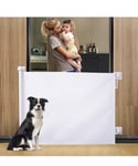 Retractable Stair Gate for Baby & Pets - Includes Alternative 'No Drilling' Stic