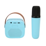 (Blue) Speaker Microphone Set HD Stereo Stable Rechargeable Portable