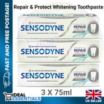 3x75ml Sensodyne Whitening Repair&Protect SensitiveTeeth Deep Repair Toothpaste