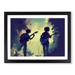 Guitar Rock Band Vol.2 H1022 Framed Print for Living Room Bedroom Home Office Décor, Wall Art Picture Ready to Hang, Black A4 Frame (34 x 25 cm)