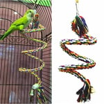 Papegoja leksak flätning rep hängande flätad budgie tugg fågel bur cockatiel leksak husdjur ställ träning tillbehör