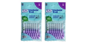 TePe Interdental Brush - Purple 1.10mm, Size 6 - 2 Packs of 8 Brushes