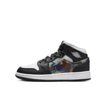 Air Jordan 1 MID (GS) UK 3.5 EUR 36 Black Dark Concord New Emerald DR9495 001