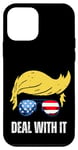 iPhone 12 mini Deal With It Funny Trump Hair American Flag Sunglasses Joke Case