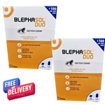2 x Blephasol Duo Lotion 1 x 100ml bottle +100 Eye Pads Eyelid Hygiene
