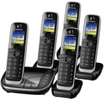 Panasonic KX-TGJ325EB Cordless Phone Answer Machine 5 Handsets Call Blocker Blac