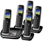 Panasonic KX-TGJ325EB Cordless Phone Answer Machine 5 Handsets Call Blocker