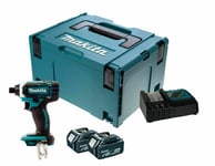 Makita DTD152 18V Impact Driver 2 x 5.0Ah Lithium-Ion Batteries, Charger & Case