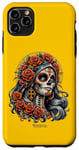 Coque pour iPhone 11 Pro Max Candy Skull Make-up Girl Día de los muertos Candy Skull