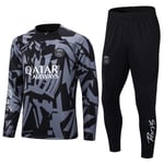 23-24 Paris kaptensärm jersey dräkt för barn träningsdräkt black 10#