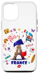 iPhone 15 Pro Vive La France - I Love Paris Eiffel Tower Graphic Design Case