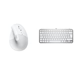 Logitech MX Keys Mini Keyboard for Mac and Lift Vertical Ergonomic Mouse for Mac Combo - Wireless, Bluetooth, Backlit Keys, Quiet, macOS/iPadOS/MacBook/iMac/iPad - QWERTY UK