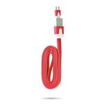 Shot Case Cable Chargeur pour JBL Flip 3 USB/Micro USB 1M Noodle Universel Connecteur Syncronisation (Rouge)