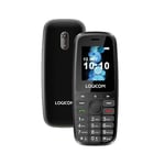 Logicom - Mobile Double Sim Le Posh 402, écran 1,77’’, Batterie de 1000 mAh, Autonomie jusqu'a 4h en Communication et Jusqu’à 200h en Veille, avec Une Fonction Torche - Noir