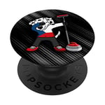 Dabbing Dalmatian Czech Republic Curling Fans Jersey Sports PopSockets Swappable PopGrip
