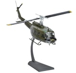 X-Toy Military Fighter Model, 1/72 Scale UH-1H Huey Helicopter US Army Alloy Model, Adult Collectibles And Gifts, 11Inch X 11Inch