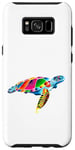 Coque pour Galaxy S8+ Joli motif floral tortue de mer coloré corail et coquillage
