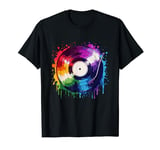 Music Lover Colorful Record Player T-Shirt