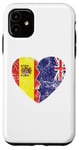 iPhone 11 New Zealander Spanish Flag Heart | Spain New Zealand Roots Case