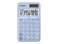 Casio SL-310UC - Calculatrice de poche - 10 chiffres - panneau solaire, pile - bleu clair