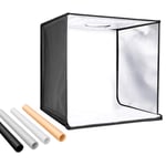 Neewer Bi-Color Dimmable 3200K-5600K Photo Studio Light Box 20 Inches Shooting Light Tent Foldable Portable Professional Booth Table Top Photography Lighting Kit 120 LED Lights 4 Color Backdrops