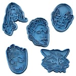 Cuticuter Lot de 5 emporte-pièce à Biscuits en Forme des Gardiens de la Galaxie, Bleu, 16 x 14 x 1,5 cm