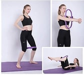 N A 15" Double Handle Pilates Fitness Resistance Training Ring - Double Handle Pilates Yoga Ring - Weight Loss Body Toning Magic Exercise Circle to Burn Fat Purple