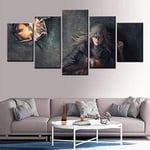 BJWQTY Frameless-Hd Dark Souls 3 Firefighter Wall Wall Art Canvas Art Wall Poster For Living Room Home Decoration5 pieces_40X60_40X80_40X100Cm