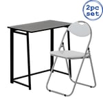 Deluxe Folding Wooden Desk and Chair Set