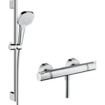 Hansgrohe Croma Select E Vario Dusjsett m/Termostat 65 cm, Krom/Hvit