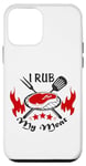 iPhone 12 mini Funny Text I Rub My Meat BBQ Dad Offset Smoker Pit Accessory Case