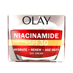 Olay Niacinamide + SPF30 Day Cream Niacinamide Vitamin E Hydrate Renew Age Defy