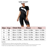 (Black XXL)Womens Short Wetsuit Black Crewneck Short Sleeve Front Zip LLL