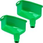 SPARES2GO Oil Fuel Funnel with Rigid Tapered Spout for Petrol Lawnmower/Brushcutter/Strimmer/Trimmer (1L, Pack of 2)