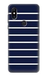 Navy White Striped Case Cover For Xiaomi Mi Mix 3