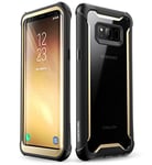 i-Blason Coque Samsung Galaxy S8 Plus, Coque Transparente Antichoc Bumper avec Protecteur d'écran Intégré [Série Ares] pour Galaxy S8 Plus 2017 (Or)