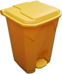 Chabrias 5x 30 Litre Medical Clinical, School Waste Pedal Bin Plastic Ltd (Yellow)