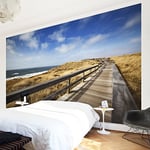 Apalis 94755 Papier peint photo non tissé Motif promenade de la mer du Nord Large - Papier peint photo 3D - Pour chambre à coucher, salon, cuisine - Bleu