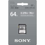 Genuine Sony 64GB E Series SD SDXC Card UHS-II 270MB/s, VAT registered UK Seller