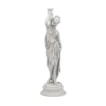 Design Toscano KY148 Statue de jardin design Dionela Déesse des eaux divines Moyen Blanc Cassé 16,5 x 16,5 x 56 cm