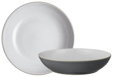 Denby 4 Piece Stoneware Pasta Bowls - Fossil Grey