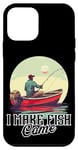 Coque pour iPhone 12 mini Pro Fisher Citation humoristique I Make Fish Came Pêche Sport