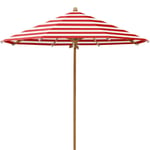 Glatz, Teakwood parasoll 350 cm Kat.5 800 Red Stripe