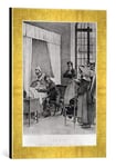 'Encadré Image de Thibaut Char Transcend "Rene Theo Phile saint-hyacinthe Laennec (1781–1826) Listening To The Chest of a Man with Consumption, 1816, d'art dans le cadre de haute qualité Photos fait main, 30 x 40 cm, or Raya