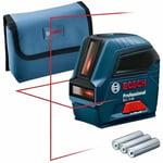 Bosch Professional Laser Level GLL 2-10 (red Laser, Working Range: up to 10 m, 3X Batteries AA, Pouch)